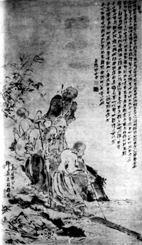 芳野金陵題・秦隆古画