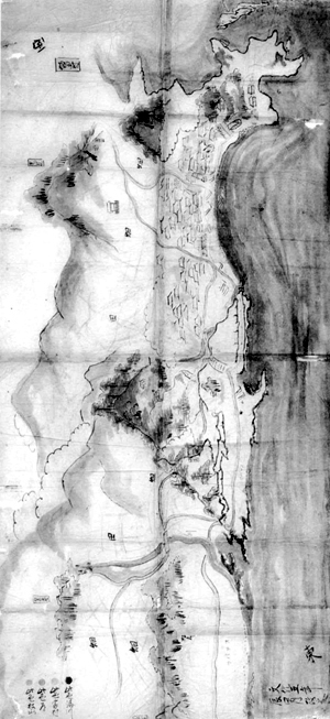 波左間村絵図　文化5年（1808）
