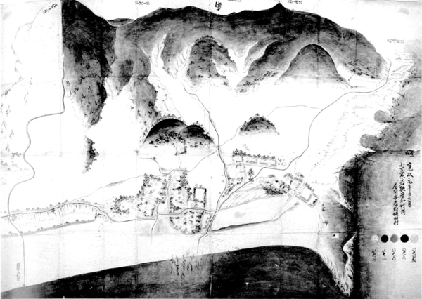坂田村絵図　寛政元年（1789）