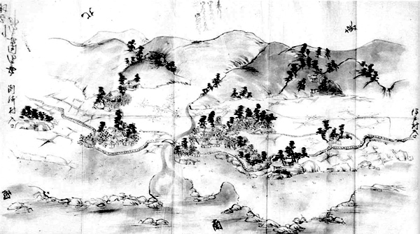 川名村（現西川名）絵図
