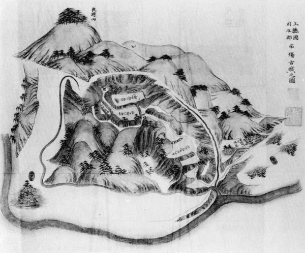 2．上総国周准郡市場古城之図（小糸城）