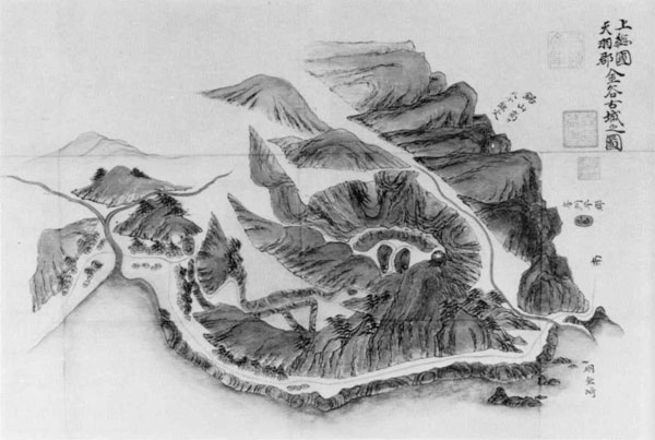 2.上総国天羽郡金谷古城之図