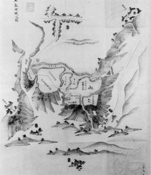 2.上総国山辺郡土気古城之図