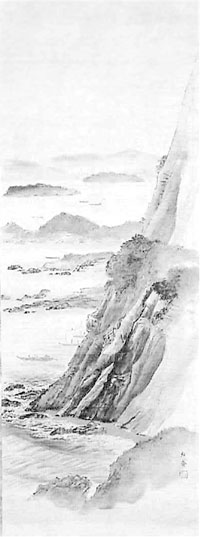 23．池田弘斎画「西岬の海岸」