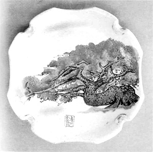 66.絵皿「房州臥龍松」