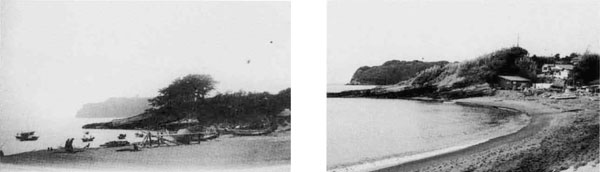 11.舟形堂の下の海岸から大房岬を望む。