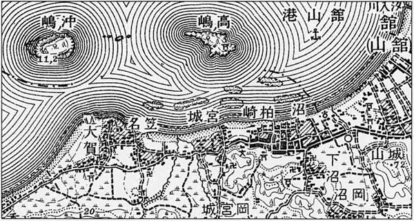 38.五万分一地形図「北条」 明治36年測量