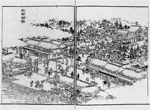 81．神奈川宿洲崎明神（『江戸名所図会』）