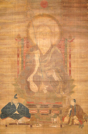 32.絹本著色僧形八幡神像 南北朝時代 千葉県指定文化財