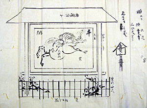 66．開帳場奉納絵馬絵図　文政2年（1819）
