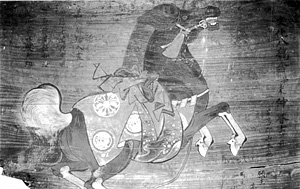 14.繋ぎ馬図絵馬 文化8年(1811) <下部欠損>