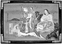 鏝絵「神功皇后と武内宿禰図」絵馬 嘉永2年(1849年)