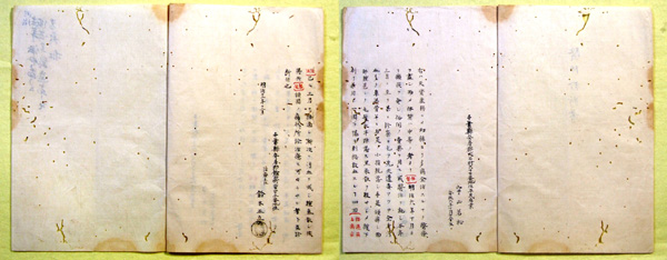 103．７代目正立の診断書（明治12年）　島田純一氏蔵