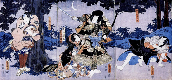 円塚山 歌川豊国画