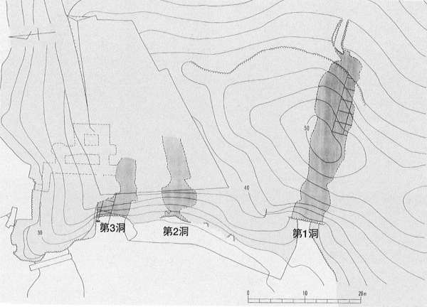 第10図 大寺山洞窟遺跡の全体図