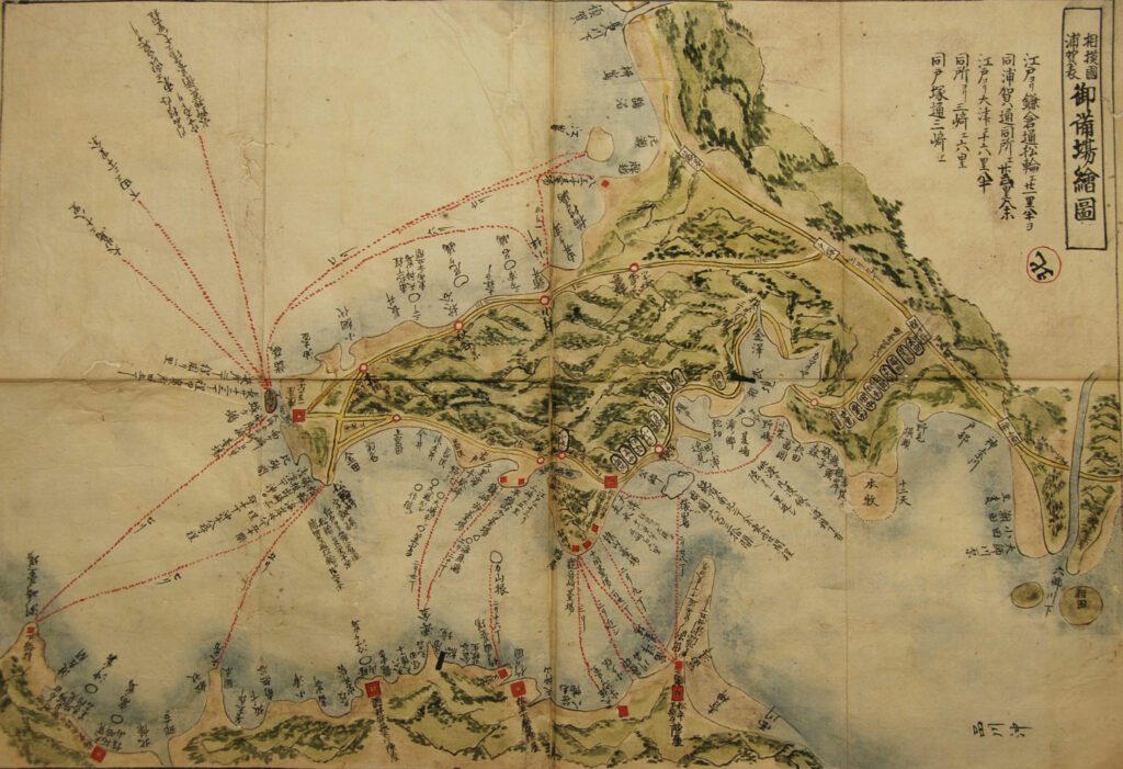 相模国浦賀表御備場絵図　天保13年（1842年）～弘化4年（1847年）頃