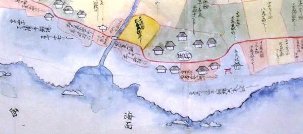22.川名村絵図(部分) 館山市・飯田貞之氏蔵