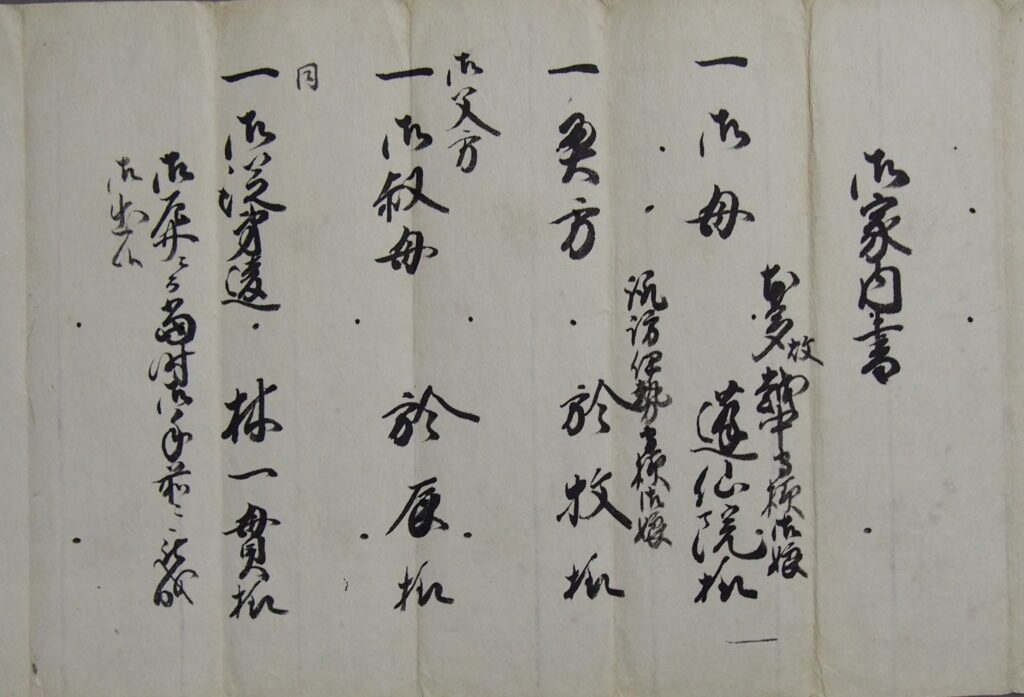 7．稲葉正巳御家内書（鈴木家文書）　天保11年（1840）～嘉永4年（1851）　当館蔵