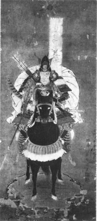 69　川名明信画「加藤清正図」<br /> 安政5年（1858年）　<br /> <br /> <br /> 館山市沼　川名桂氏<br />