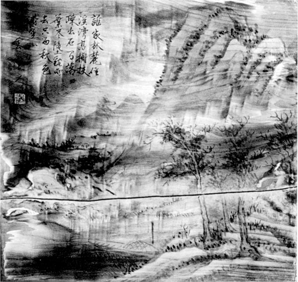 73　木村雲山「山水画」　　明治24年（1891年）　館山市山萩　宝幢院