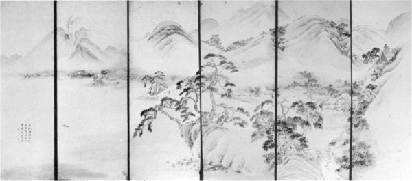 74　雲山画「猪猫代湖岸真影之図」　　白浜町中央公民館