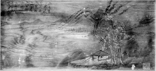 77「山水画」　明治24（1891年）　館山市山萩　宝幢院