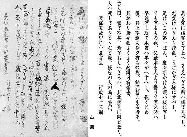 21.山調筆『戯作神燈画』序
