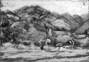 虚籟画「山村秋色」