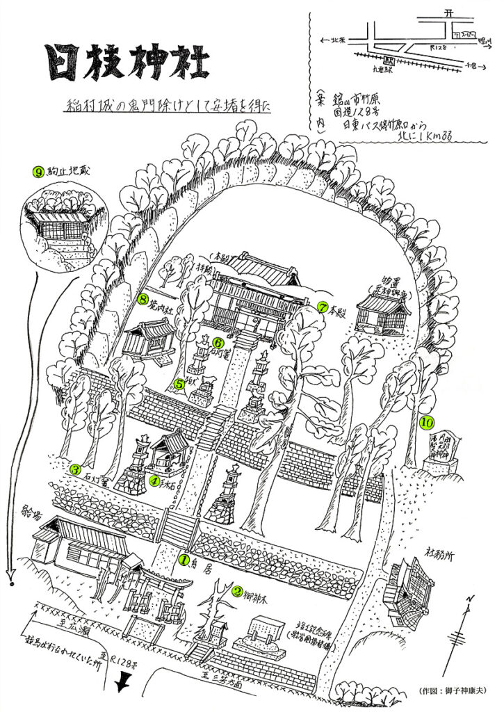 日枝神社 文化財マップ