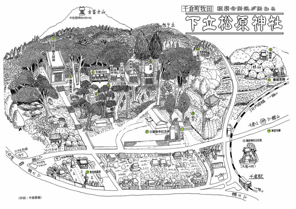 下立松原神社 文化財マップ