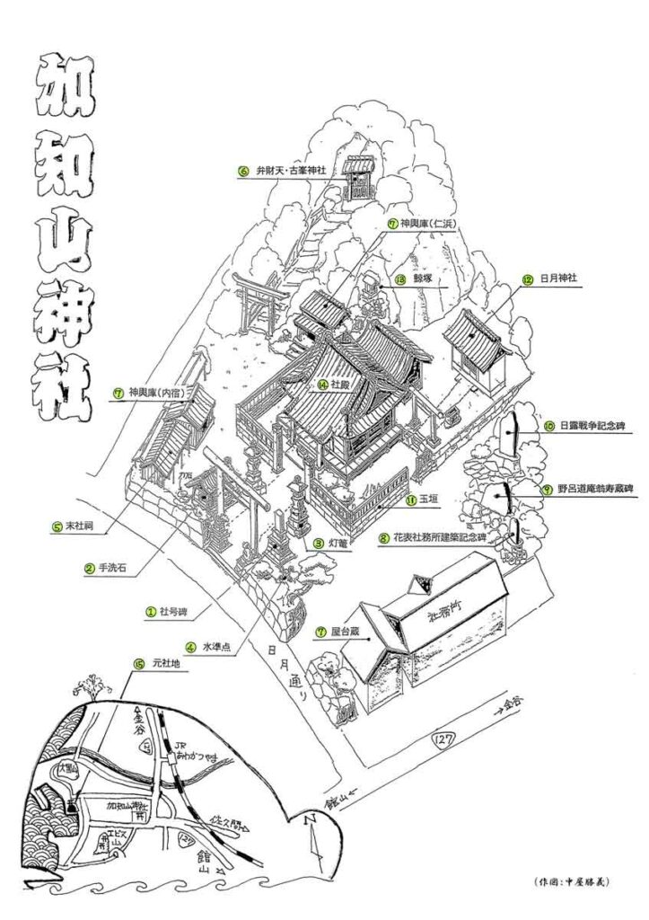加知山神社 文化財マップ